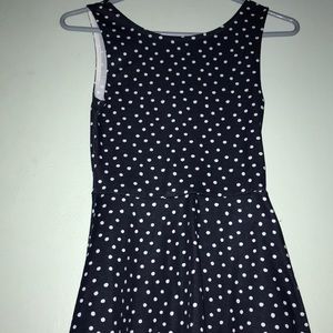 Cute navy and white polka dot dress